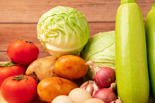 绿色健康果蔬组合食材食品蔬菜摄影图 ST摄影